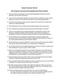 4E Computer and Internet Acceptable Use Policy (Pupils) - Sutton ...
