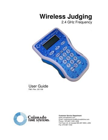 Wireless Judging Terminals (2.4GHz) - Colorado Time Systems