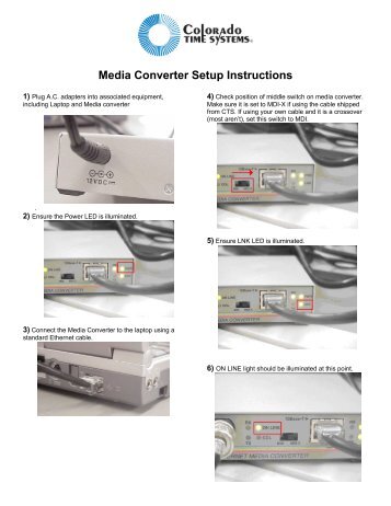 Media Converter Setup Instructions - Colorado Time Systems