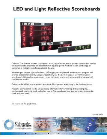 LED and Light Reflective Scoreboards - Colorado Time Systems