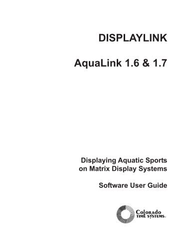 DISPLAYLINK AquaLink 1.6 & 1.7 - Colorado Time Systems