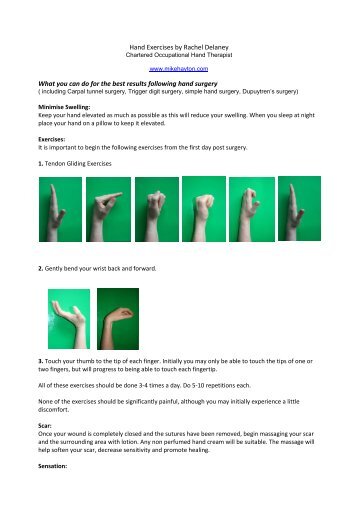 Hand Exercises by Rachel Delaney What you can do ... - Mike Hayton