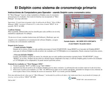 El Dolphin como sistema de cronometraje primario - Colorado Time ...