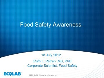 Food Safety Awareness - IMCEA