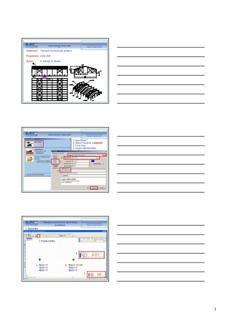 Telpiskas konstrukcijas aprÄÄ·ins Programma: AXIS VM9 Autori