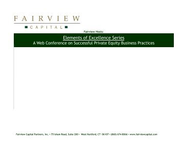 Elements of Excellence Series - Fairview Capital