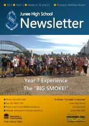 No 5 Newsletter April 2013 - Junee High School