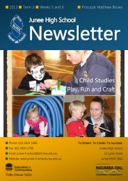 No 12 Newsletter August - Junee High School