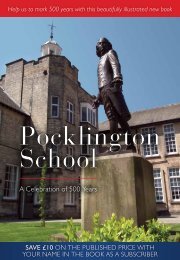 Pocklington School book brochure