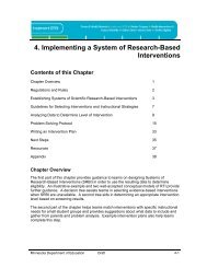 Chapter 4 - Implementing a System of Research-based Interventions