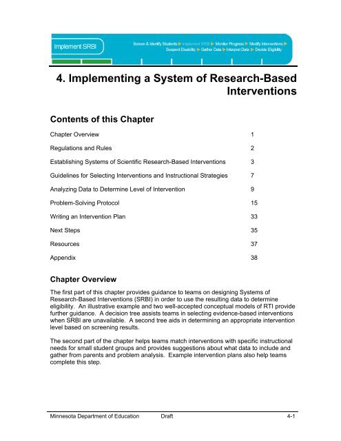 Chapter 4 - Implementing a System of Research-based Interventions