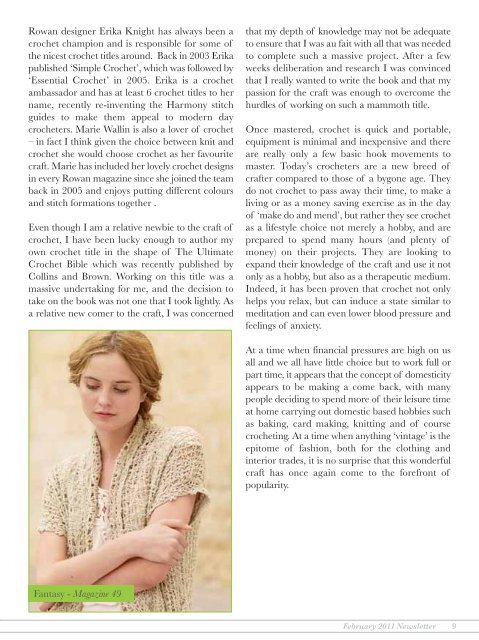 February 2011 Newsletter - Rowan