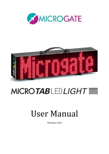 MicroTab Light LED Display User Manual - FinishLynx