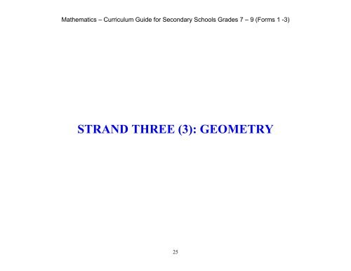 Mathematics Programme of Learning - VincyClassroom