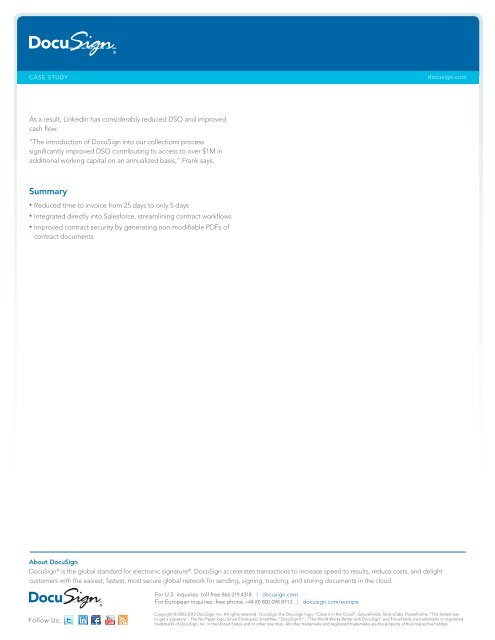 LinkedIn Case Study - DocuSign