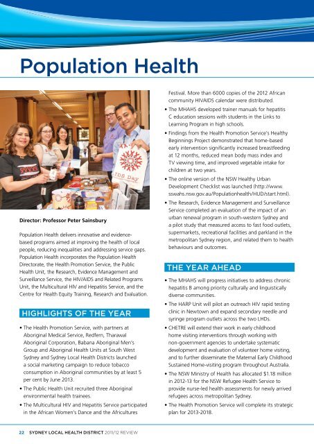 SLHD Year in Review 2011/12 - Sydney Local Health District - NSW ...