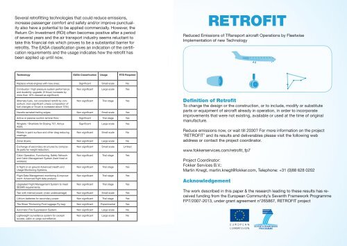 D5.4 - Leaflet about Retrofit - Fokker Services