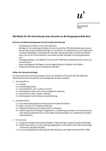 Merkblatt zur Gesuchseinreichung (pdf, 23KB) - Generalsekretariat
