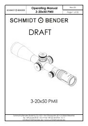 Schmidt Bender PMII 3-20x50 Owners Manual - SportOptics