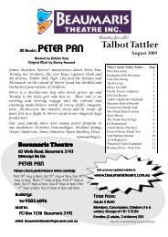 Newsletter August 2009 - Beaumaris Theatre