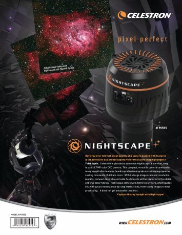 Nightscape CCD Camera Sell Sheet - Celestron