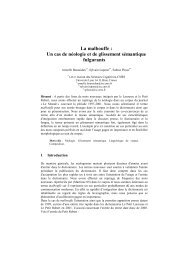 La malbouffe : Un cas de néologie et de glissement ... - L2C2 - CNRS