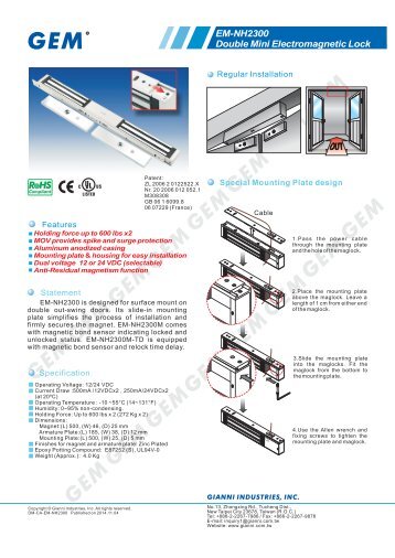 EM-NH2300 - GEM,Gianni Industries, Inc.