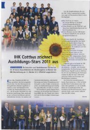 IHK Cottbus zeichnet Ausbildu'ngs-Stars 2011 aus - REHA VITA