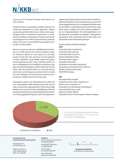 kiropraktoren nr. 1 - februar 2011 - Dansk Kiropraktor Forening