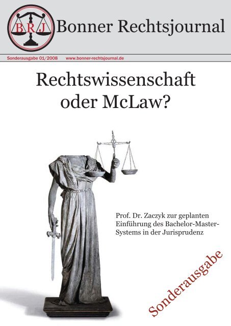 Bonner Rechtsjournal Sonderausgabe 1/2008