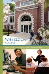 2008-2009 Course Catalog (PDF) - Wheelock College