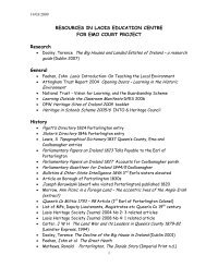 RESOURCES FOR EMO COURT PROJECT - Laois education Centre