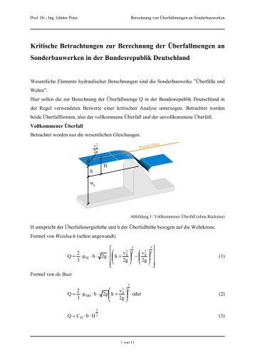 Kritische Betrachtungen zur Berechnung der Ãberfall ... - Gelogmbh.de