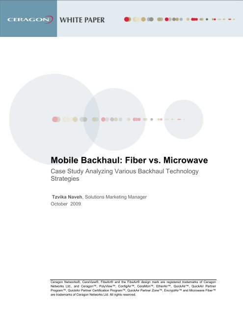 Mobile Backhaul: Fiber vs. Microwave - DigitalAir Wireless Networks