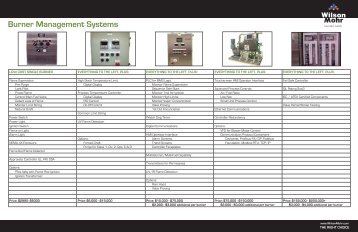 Burner Management Systems & Fuel Skid Cost ... - Wilson Mohr