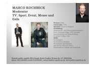 MARCO KOCHBECK Moderator TV, Sport, Event, Messe und Gala