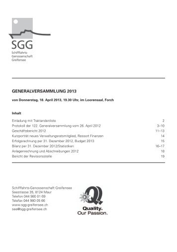 SGG Einladung GV mit Geschaeftsbericht 2013 RZ.indd