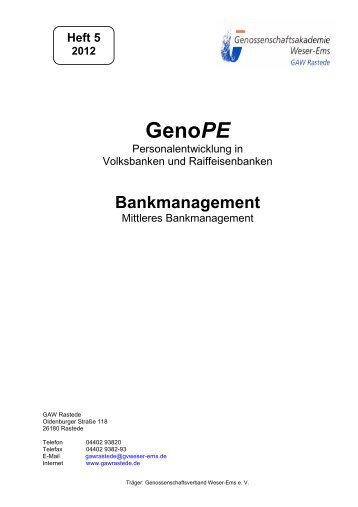 Bankmanagement - GAW Rastede