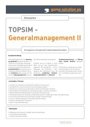 TOPSIM - Generalmanagement II Simulation - game solution ag