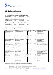 Risikoberechnung - Jürgen Schimmel Beratung