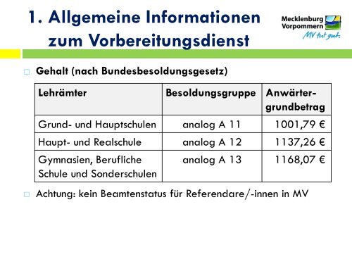 2. Inhaltliche und organisatorische Gestaltung des Referendariats ...