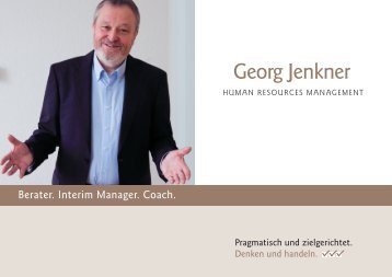 Berater. Interim Manager. Coach. - Georg Jenkner