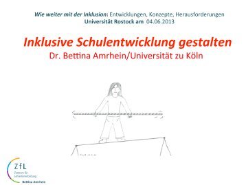 Inklusive Schulentwicklung gestalten - UniversitÃ¤t Rostock