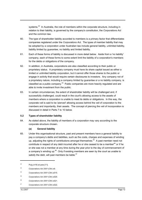 The Impact of the Corporate Form on Corporate Liability for ...