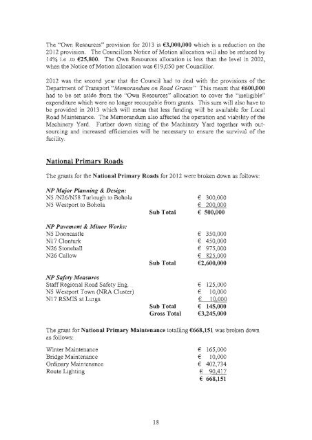 Adopted 2013 Budget (PDF-4657 kb) - Mayo County Council