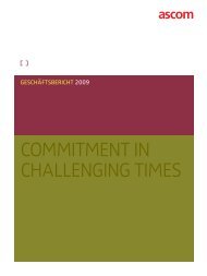 COMMITMENT IN CHALLENGING TIMES - Ascom