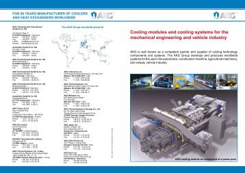 Cooling modules and cooling systems for the ... - AKG Gruppe