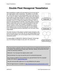 Double Pleat Hexagonal Tessellation - Origami Tessellations