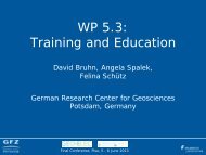 WP 5.3: Training and Education - Geoelec