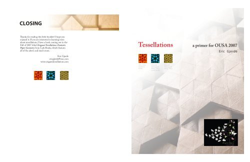 Download the PDF - Origami Tessellations